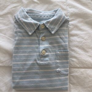 Crewcuts Sky Blue and White Striped Polo